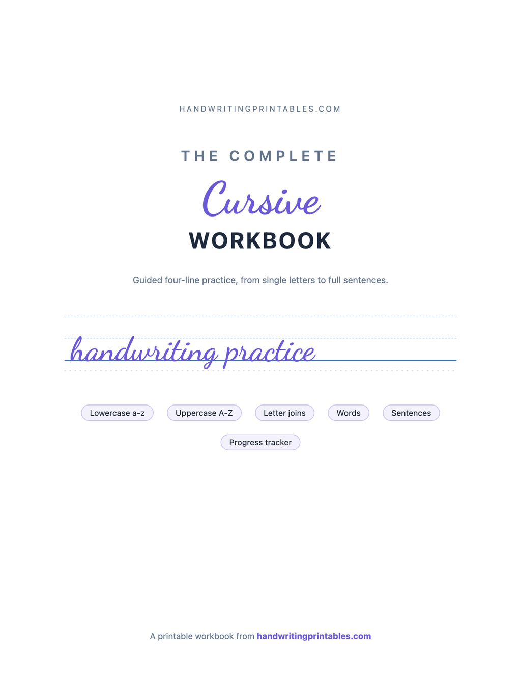 The Complete Cursive Workbook (Printable PDF)