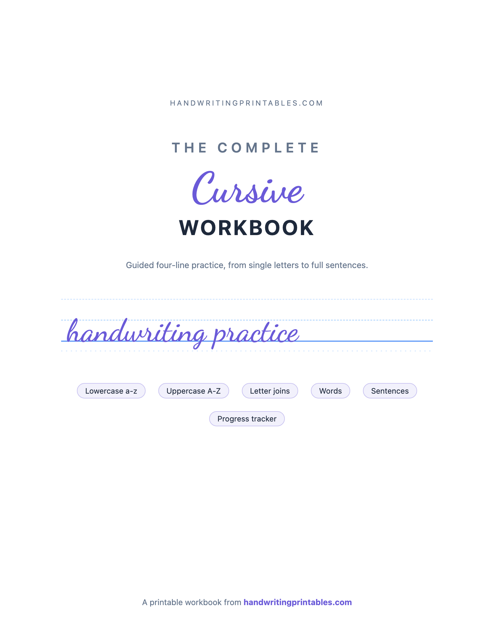 The Complete Cursive Workbook (Printable PDF)